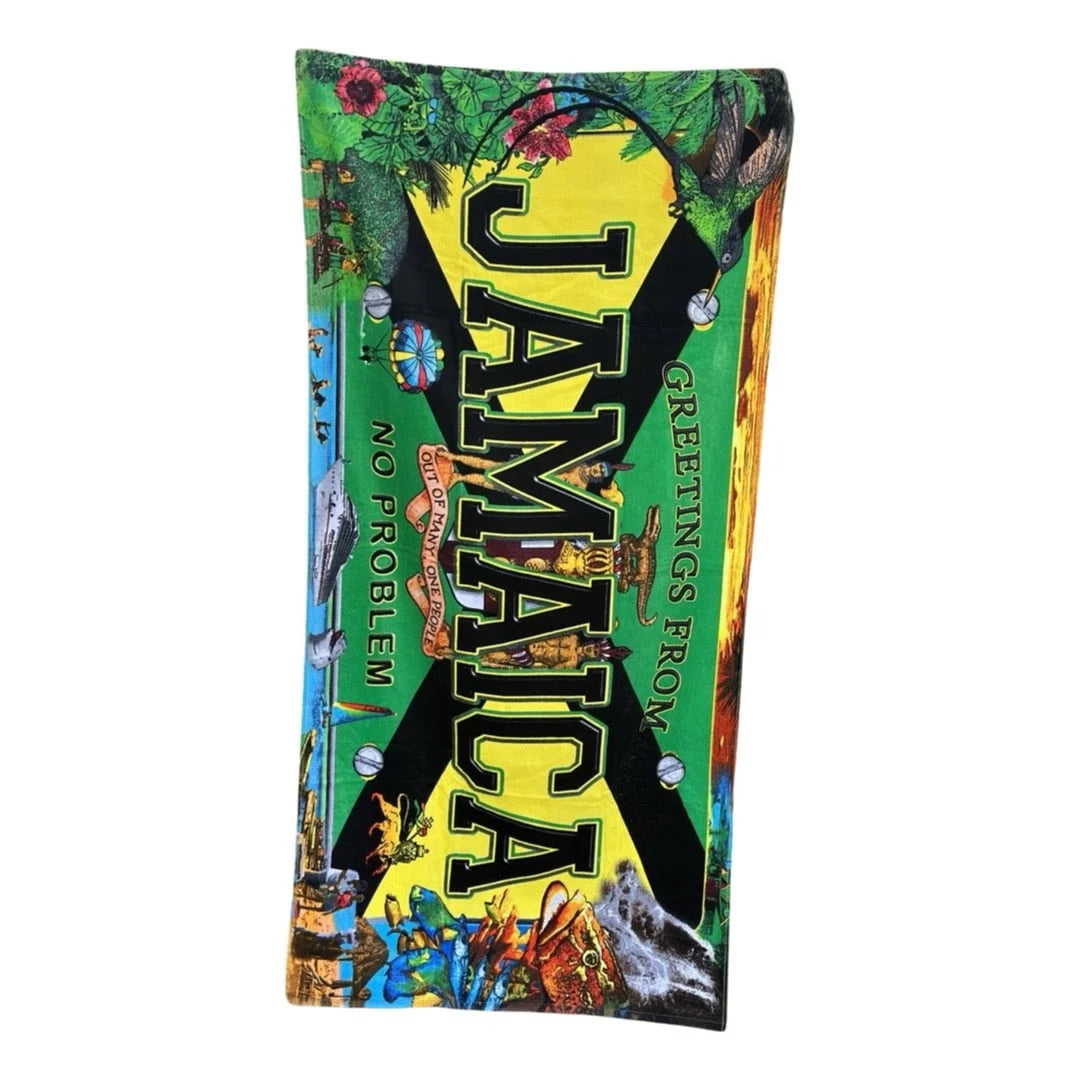 Beach Towel Jamaican Designs Cotton - 1