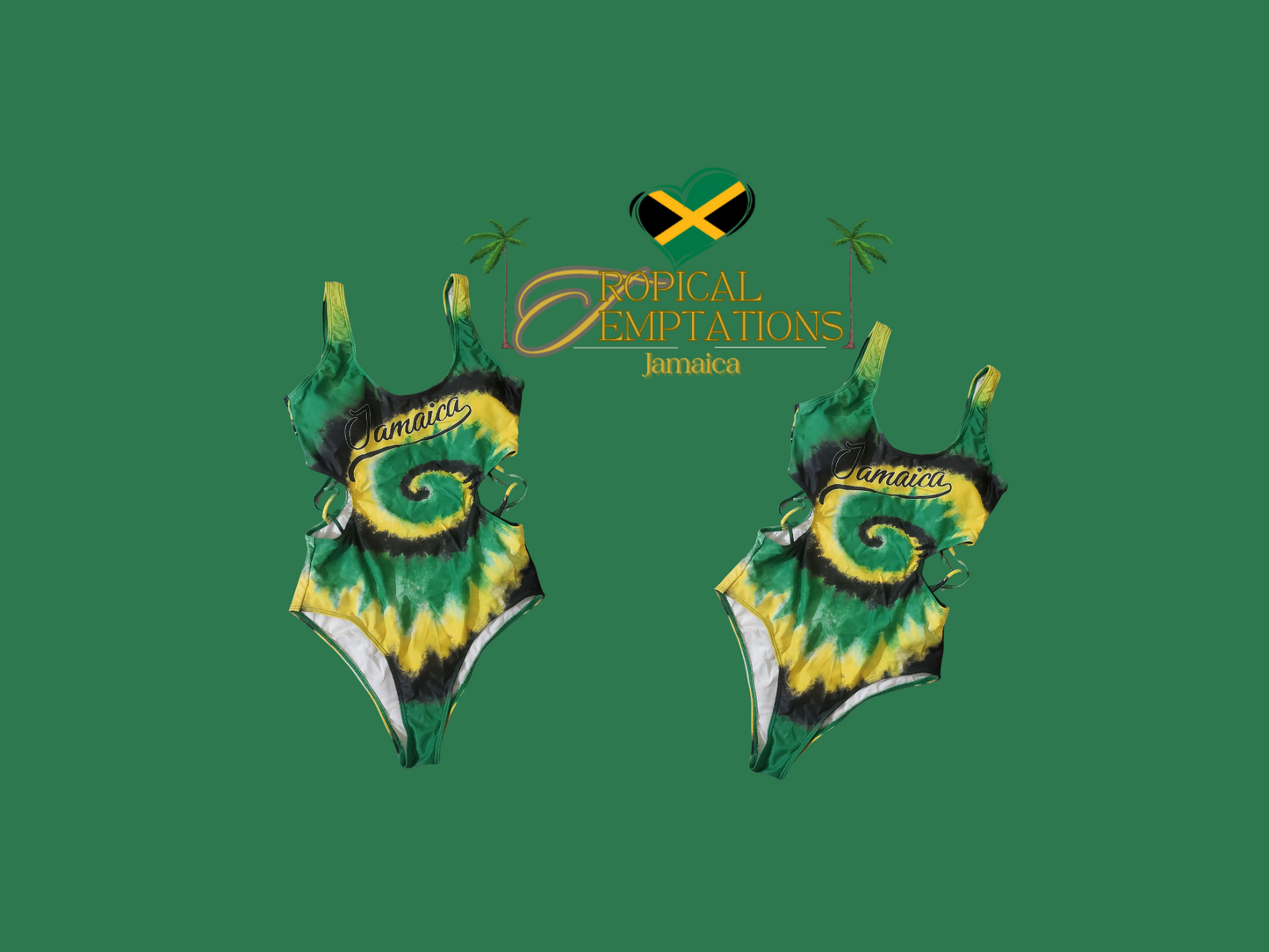 Jamaica Color Tie Die Swirl Bodysuit Swimwear