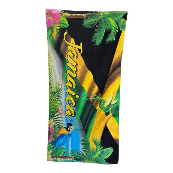 Toalla de playa de algodón con diseños jamaicanos - 4