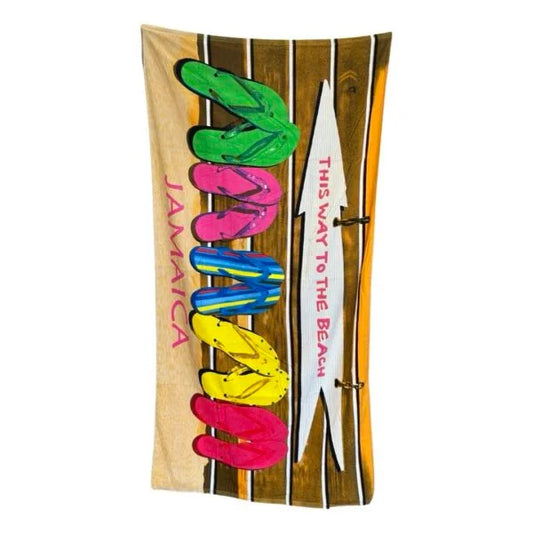 Beach Towel Jamaican Designs Cotton - 7