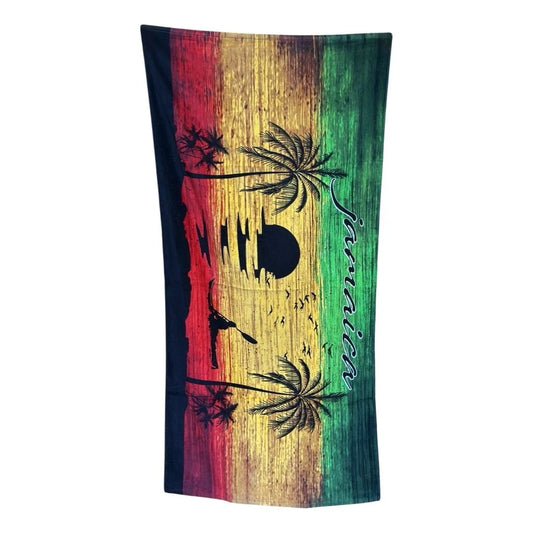 Beach Towel Jamaican Designs Cotton - 8
