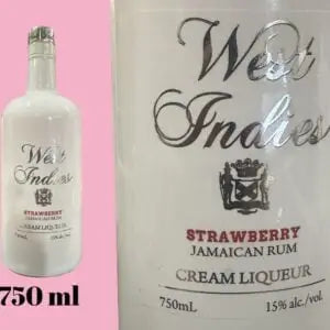 West Indies Strawberry Jamaican Rum Cream Liqueur 750 ml
