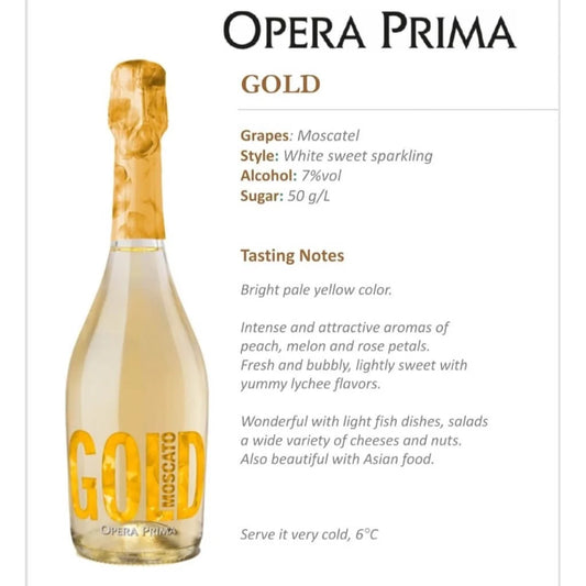 Opera Prima Moscato 750 ml - Oro