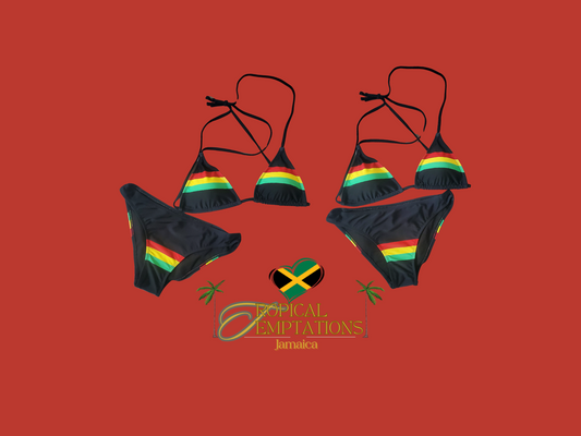 Jamaican  Rasta Colors 2 pcs Swimwear