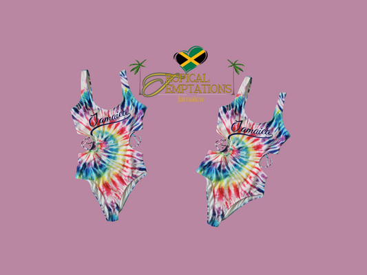 Jamaica Tie Die Bodysuit Swimwear