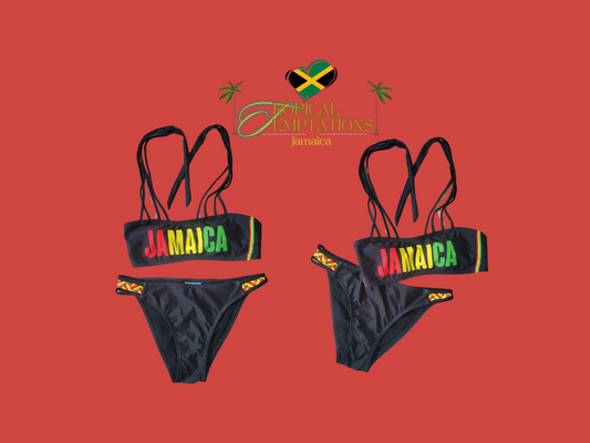 Jamaica Rasta Color Print 2 pcs Swimwear