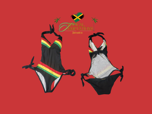 Jamaica Rasta Stripe Bodysuit Swimwear