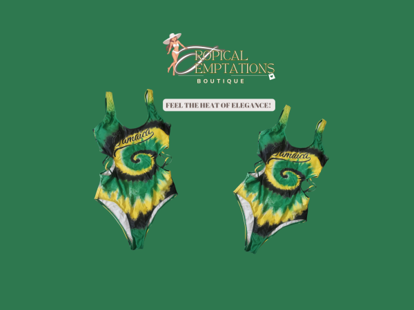 Jamaica Color Tie Die Swirl Bodysuit Swimwear