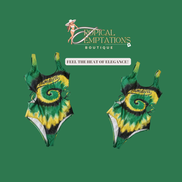 Jamaica Color Tie Die Swirl Bodysuit Swimwear