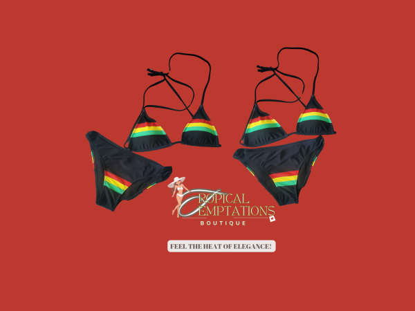 Jamaican  Rasta Colors 2 pcs Swimwear