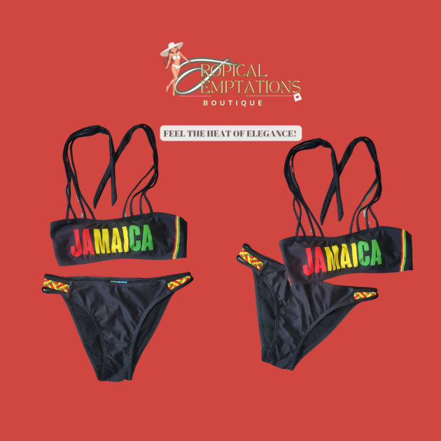 Jamaica Rasta Color Print 2 pcs Swimwear