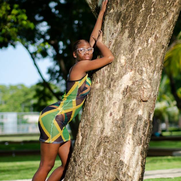 Jamaica Flag Print Cover Up Dress