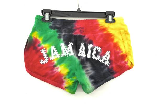 Booty Shorts-Jamaica Tie Dye Rasta colors - Image 2