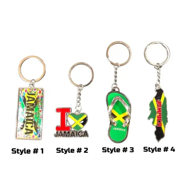 Keychains Metal Jamaican Flag